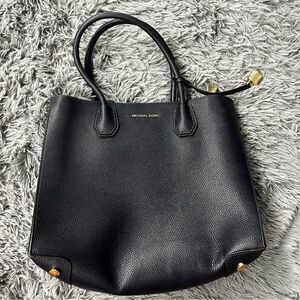 Michael Kors Navy Blue Pebbled Leather Tote